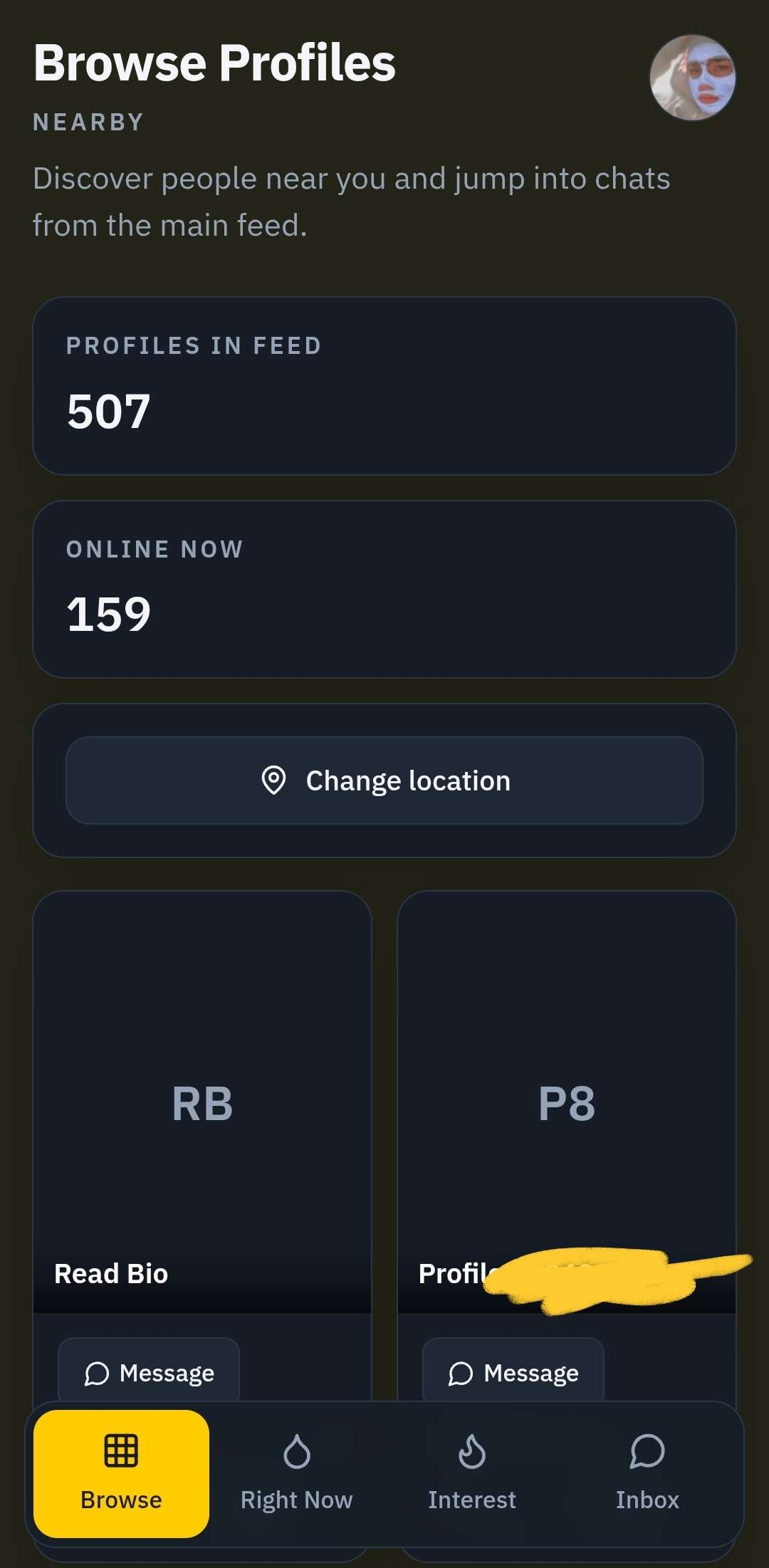 Browse profiles
