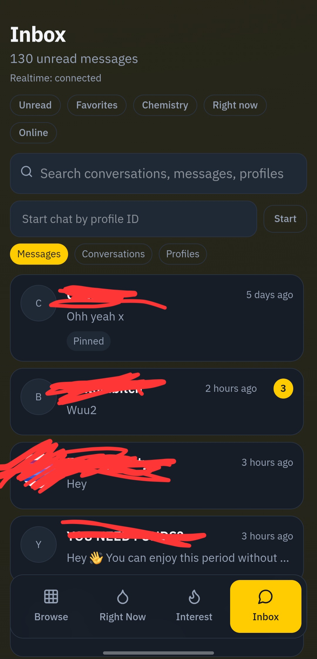 Conversation inbox